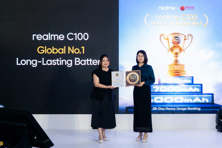 Certificate Handover from AnTuTu for realme C100